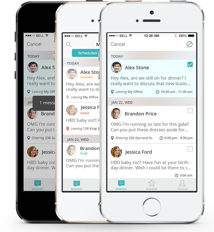 At its core, OMNI is a productivity app that allows users to schedule their text messages to send at a future date and time.