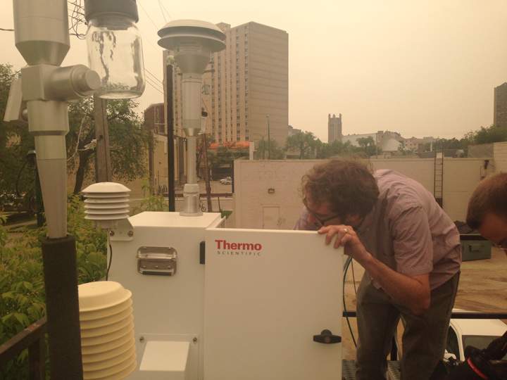 Winnipeg Environment Canada measuring particulate matter