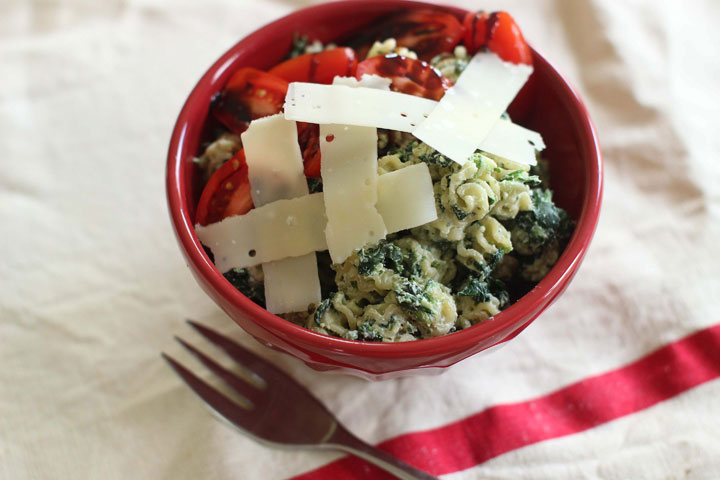 This May 18, 2015 photo shows Florentine pasta salad in Concord, N.H.