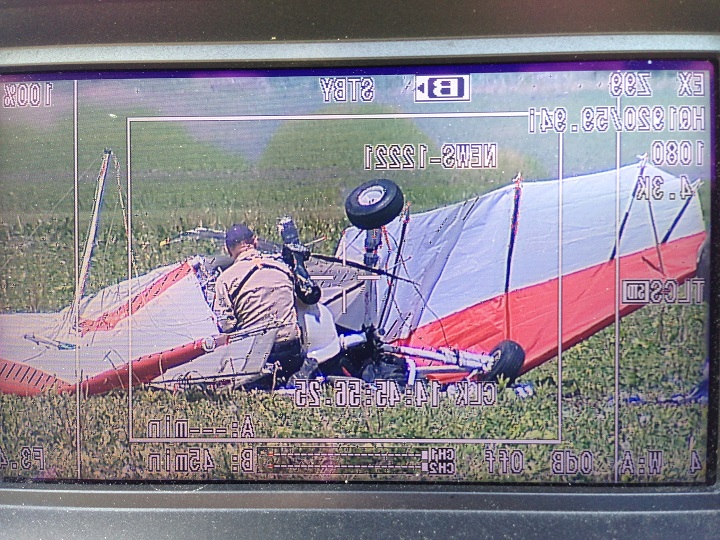 Wreckage of ultralight plane that crashed Thursday, June 18, 2015 in southern Manitoba