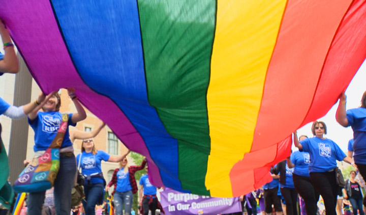 Hundreds of people took part in the pride parade Saturday, showing their support for Saskatoon’s LGBTQ community.
