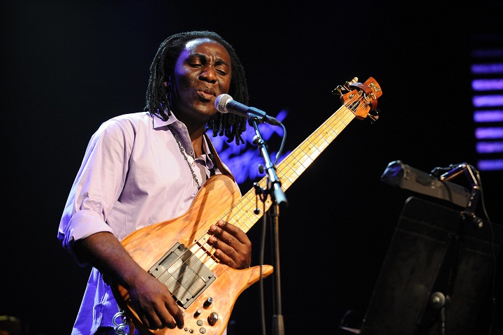 Richard Bona performs in concert at the Montreux Jazz Festival  in Switzerland in 2010. 