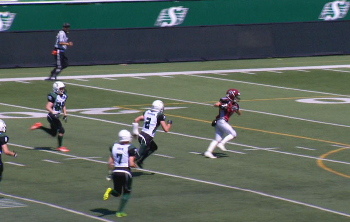 The Saskatoon Valkyries were eliminated by the Regina Riot at the prairie conference final Sunday at Mosaic Stadium.