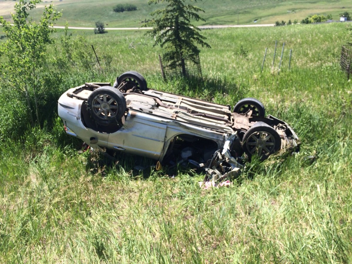 Vehicle rollover on Highway 566 Saturday afternoon. 