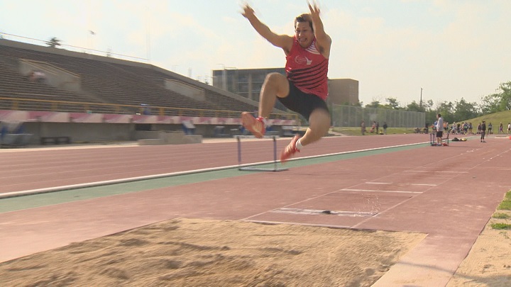 long jump pit side view