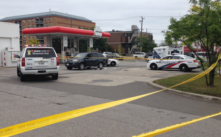 The scene of a fatal shooting in Scarborough, Ont., June 1, 2015.