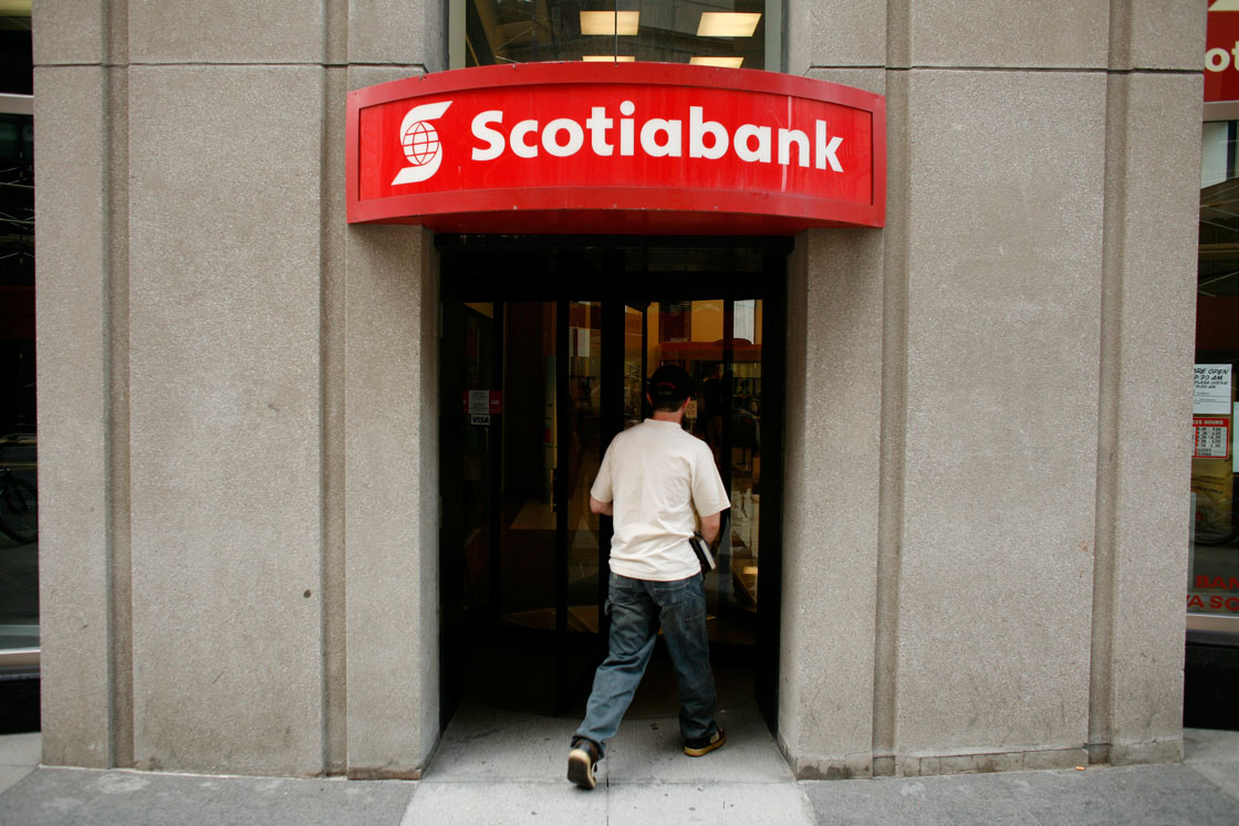 Scotiabank's chief, Brian Porter, suggested this month banks will seek to close branches experiencing falling foot traffic as more customers shift to online banking.