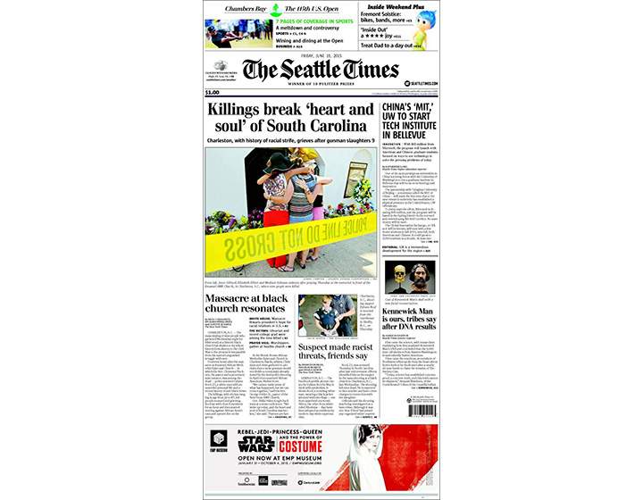 PHOTOS: Newspaper front pages day after Dylann Roof’s capture - image
