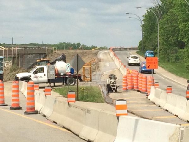 Construction in Ste-Anne-de-Bellevue on June 5, 2015.