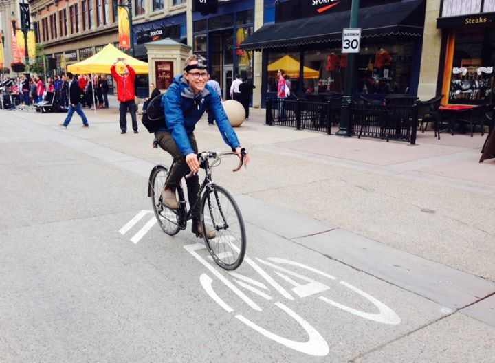 Stephen Avenue bike lane Calgary
