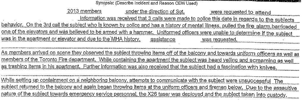 Taser Files: What we found in 594 pages of Taser incident reports - image