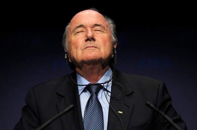 In this Friday, Nov. 19, 2010 file photo Sepp Blatter pauses during a press conference in Zurich, Switzerland.