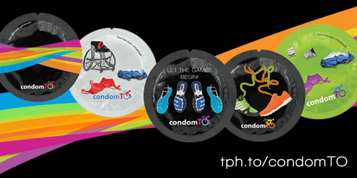Toronto's sport-themed condom wrappers will be available for free at a number of locations in the city.