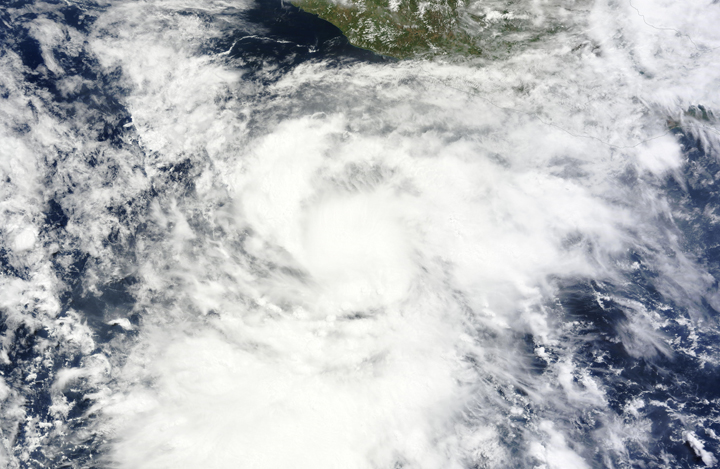 Tropical Storm Blanca off the coast of Mexico on Monday, June 1.