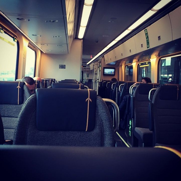 Kevin Bracken shared this photo on Instagram of the UPX train when he first boarded with his wife. 