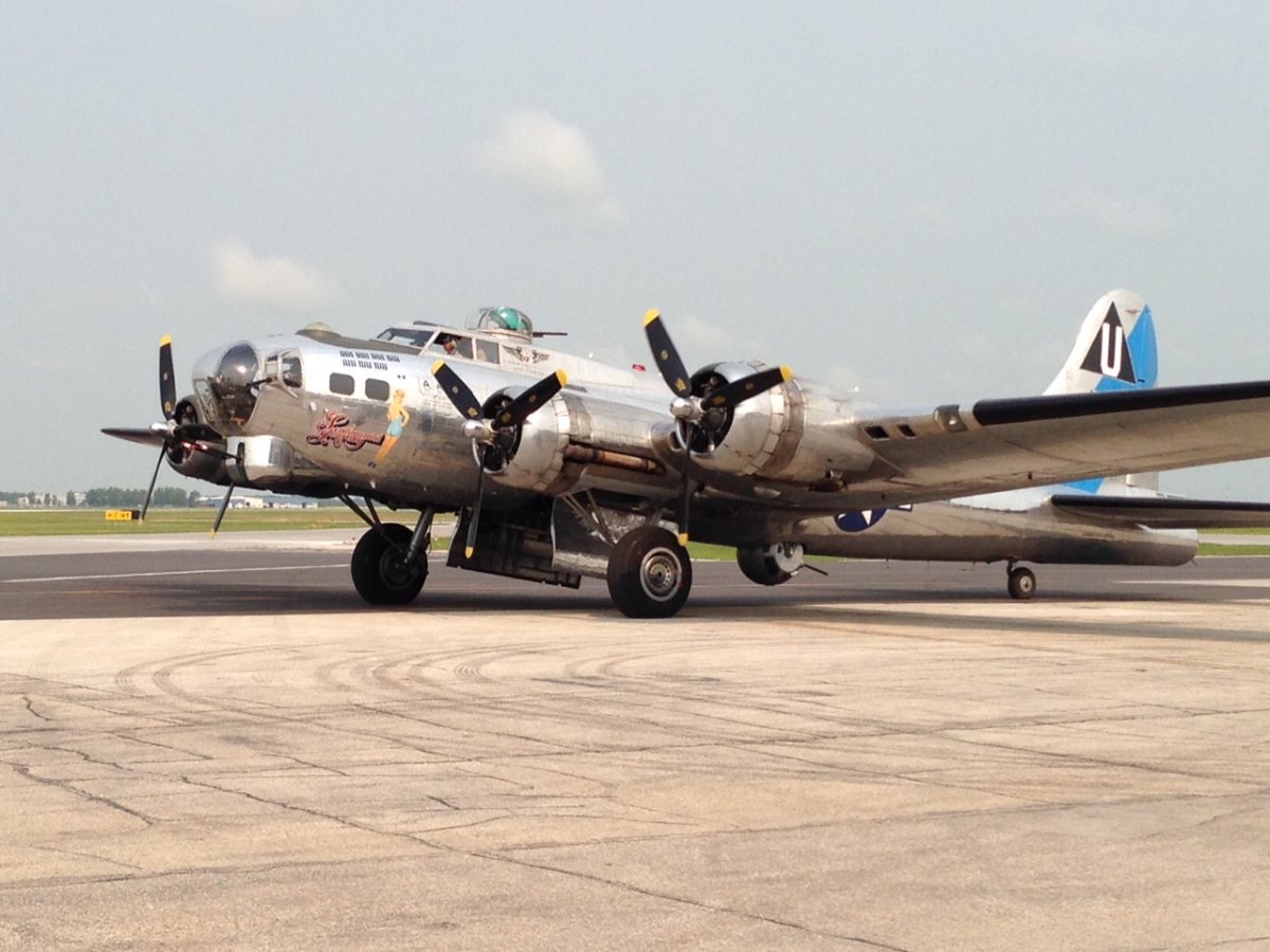 The B-17 Flying Fortress "Sentimental Journey" at the Royal Aviation Museum of Western Canada, Monday, June 29th, 2015.
