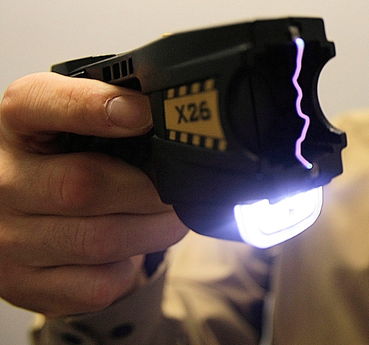 Peterborough police say officers used a stun gun to subdue a suspect on Sunday.