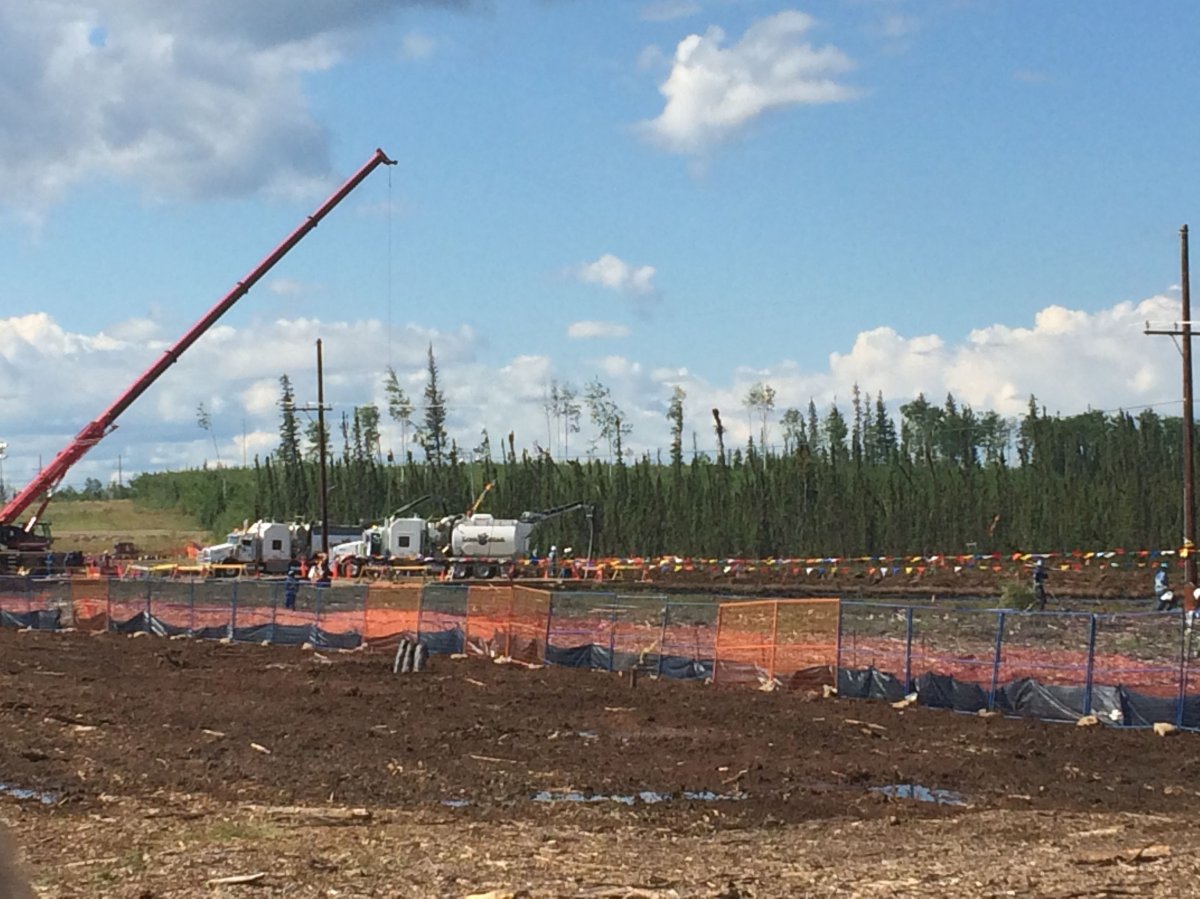 The site of a Nexen pipeline leak that spilled roughly five million litres of emulsion. Photo taken during a tour on  July 22, 2015.