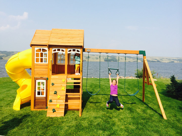 July 13: This Your Saskatchewan photo was taken by Lauren Perryman at Buffalo Pound Lake on their newly built swing set.