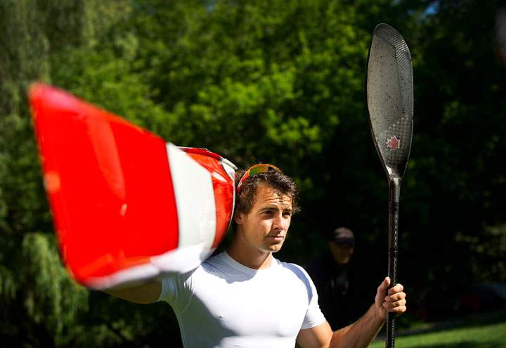 Adam van Koeverden is photographed at the Burloak Canoe Club in Oakville, Ont.