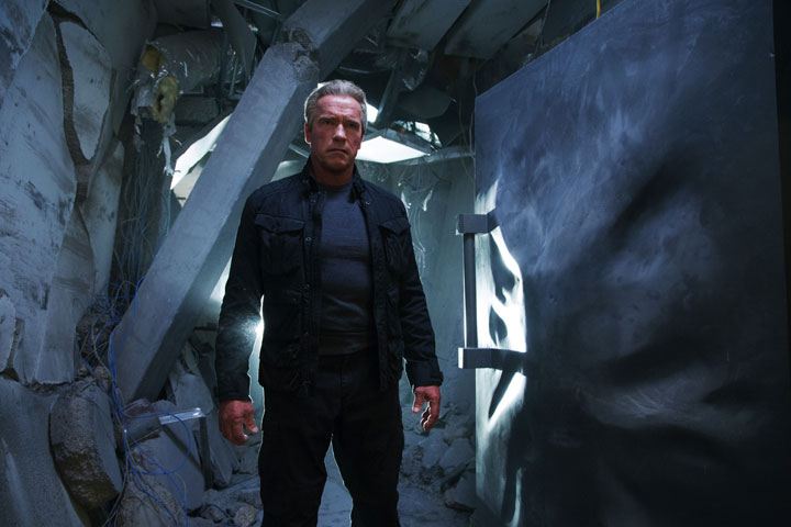 Arnold Schwarzenegger, pictured in a scene from 'Terminator Genisys'.