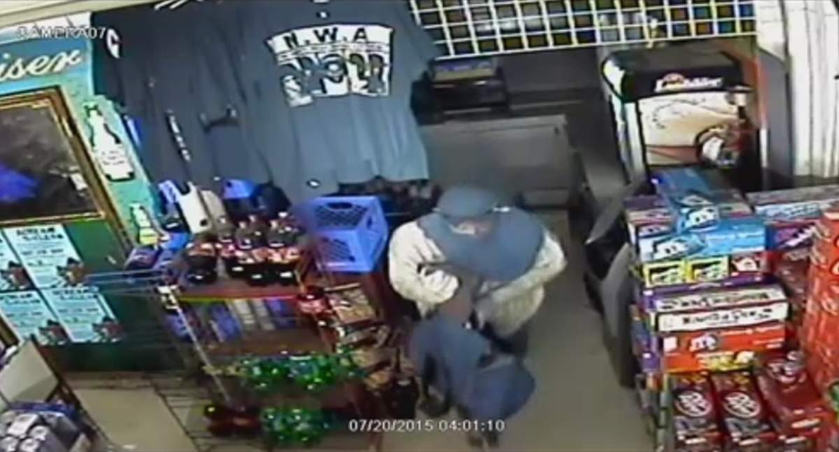 Police in Corpus Christi, Texas are searching for a man who broke into a local store, stole hundreds of dollars of merchandise and then set fire to the place.