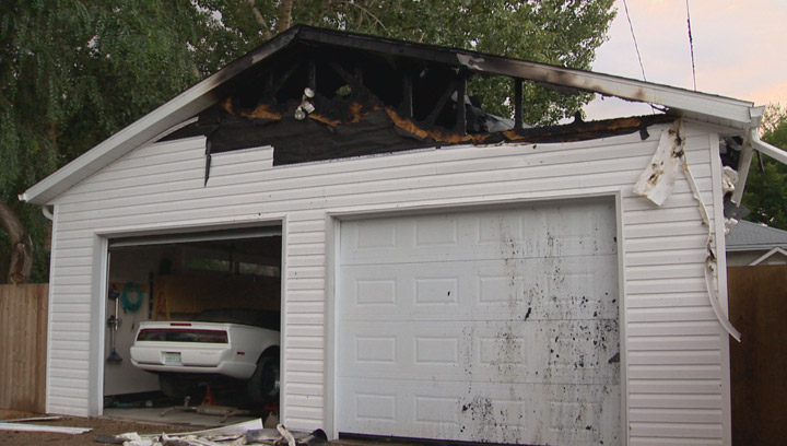 Damage is estimated at $10,000 after a lightning strike on July 15, 2015 at an Avenue M North garage.