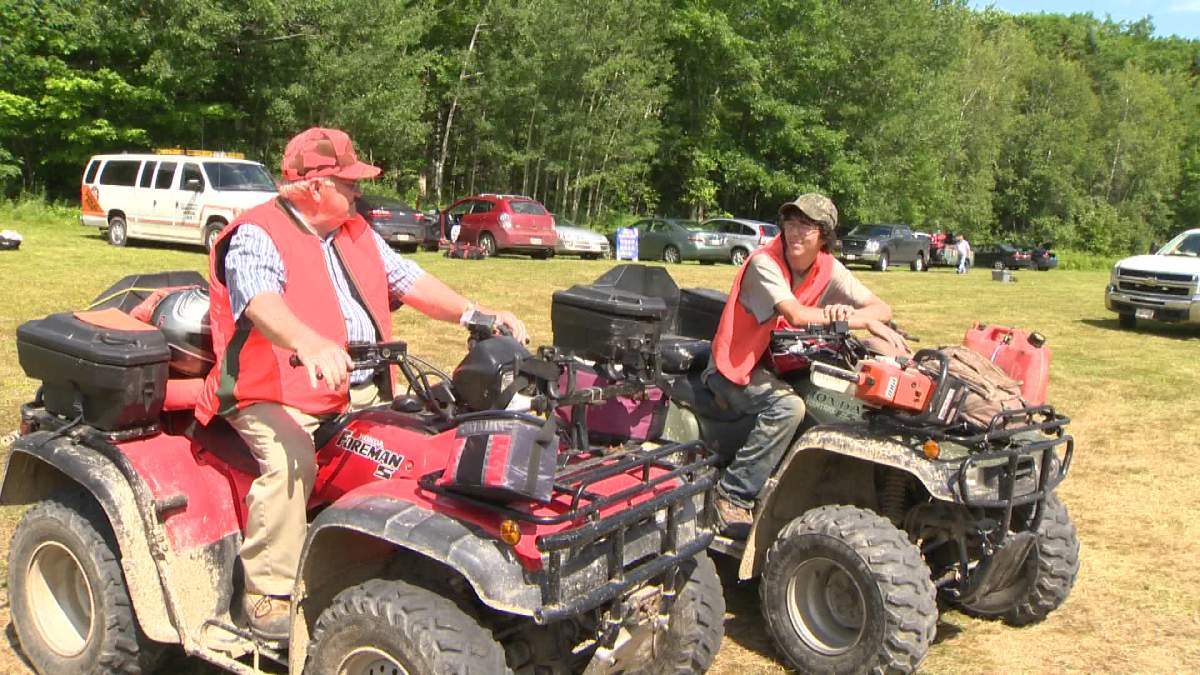 Laurie Prosser and James Morrison found Kevin Boudreau near an old snowmobile trail. Kevin Godwin/Global News