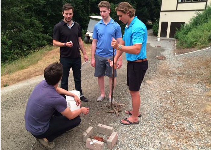 Vancouver Canucks tweet photos of rookies starting a fire despite ban in most of B.C. - image