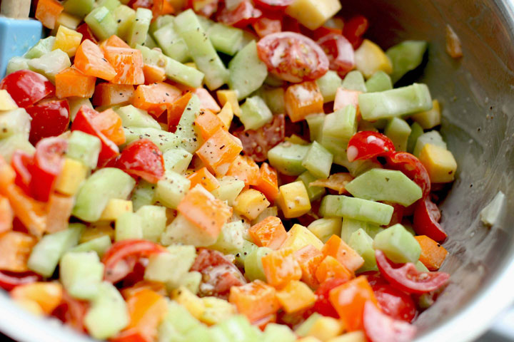 A salad for kids who refuse to eat any of those icky greens