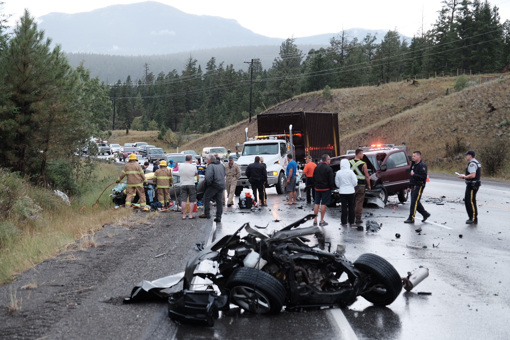 Accident north of Clinton closes Highway 97 in both directions 