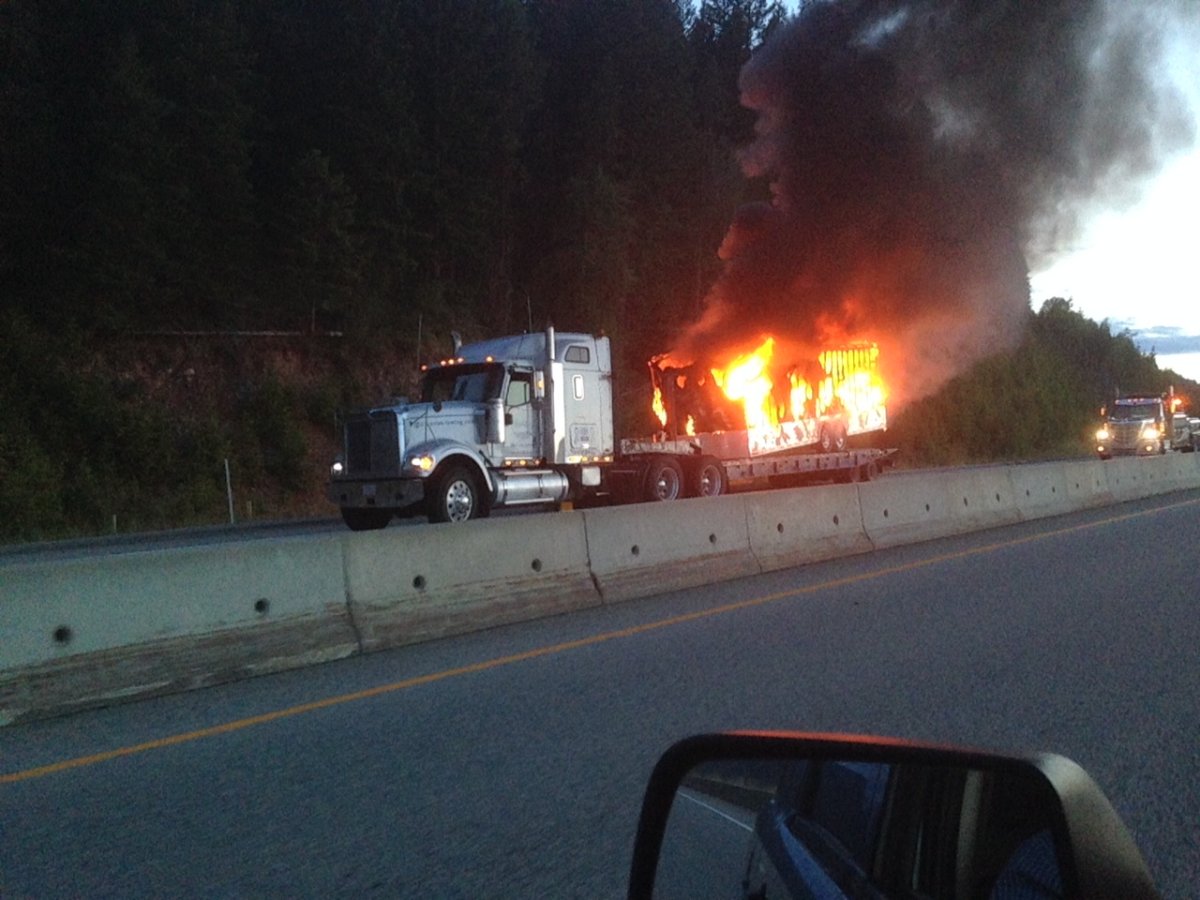 Fiery incident closes the Okanagan Connector - image