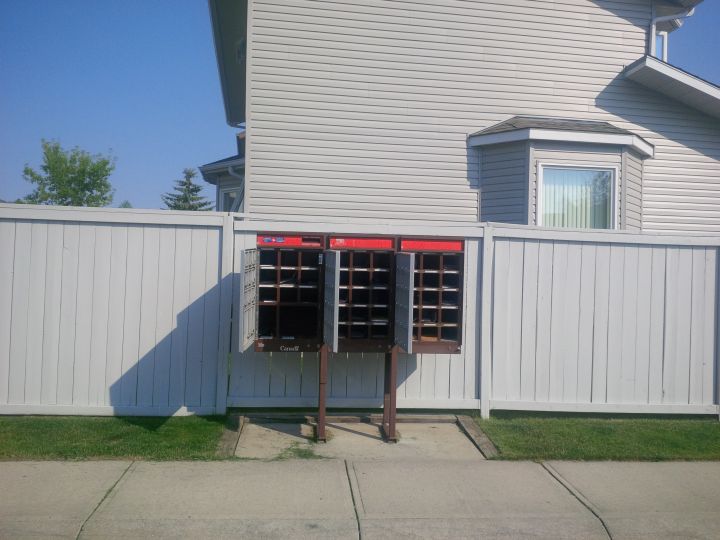 Canada Post mailbox open
