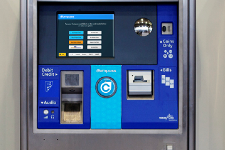 A Compass Card vending machine.