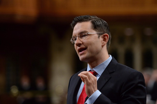 Employment Minister Pierre Poilievre responds to a question during question period in the House of Commons on Parliament Hill in Ottawa on Friday, June 12, 2015.