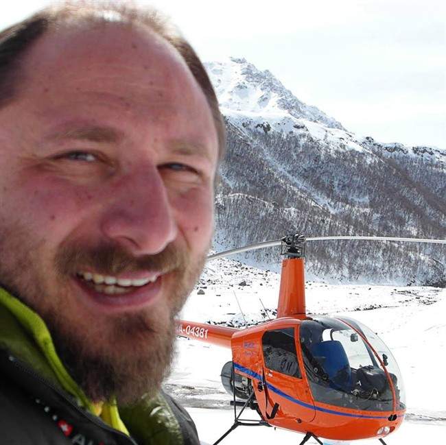 Russian helicopter pilot Sergey Ananov is shown in a handout photo from his Facebook page.