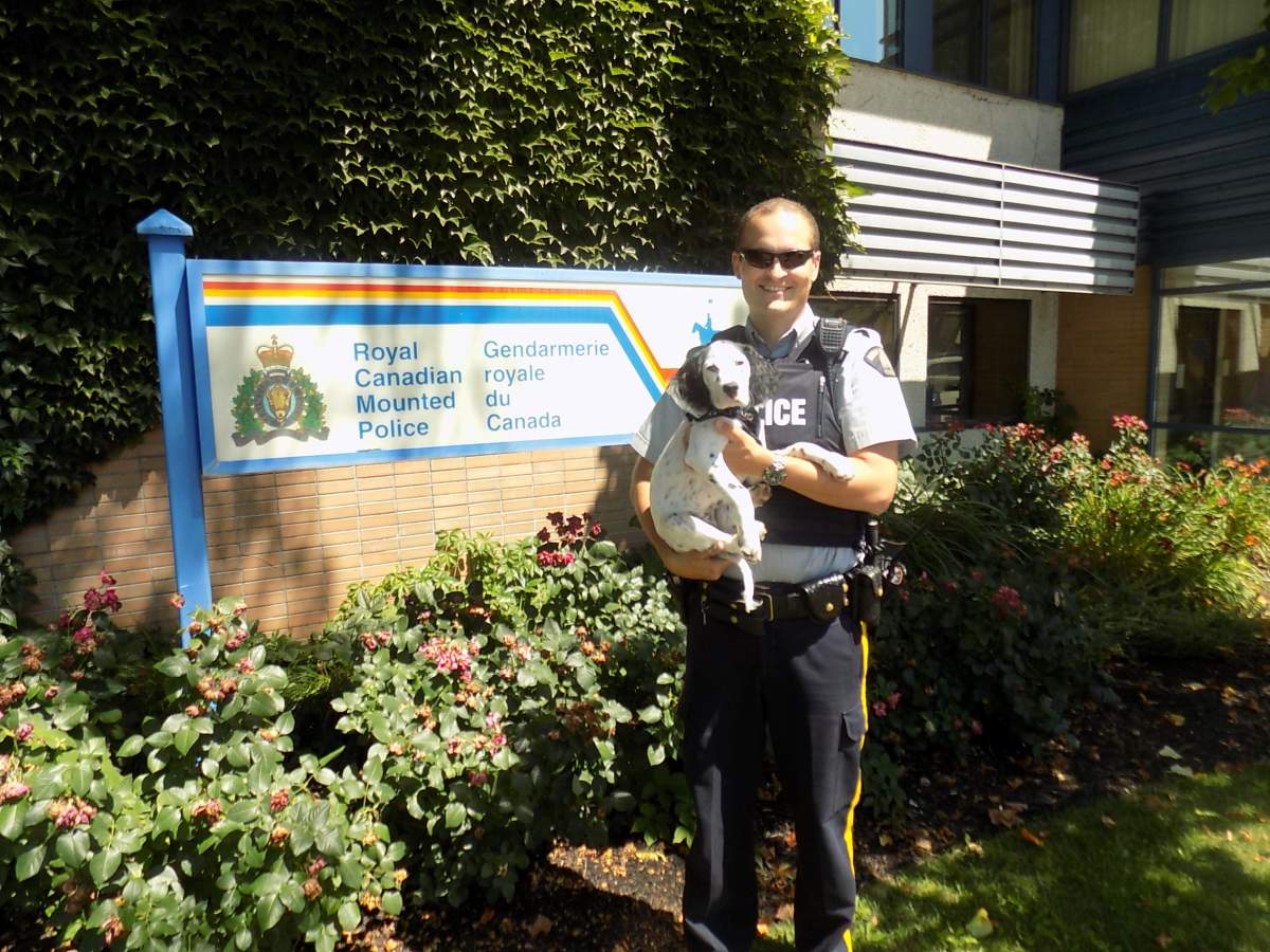 Cst. Wyatt Wright with Bailey.