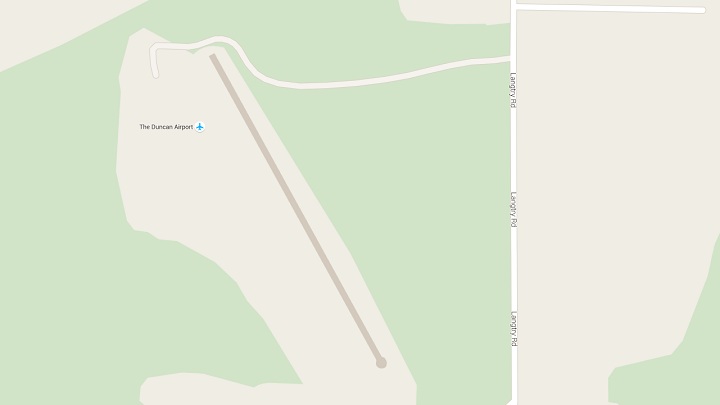 A small plane has crashed on the runway at Duncan Airport on Vancouver Island.