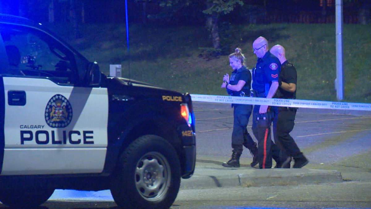 Police investigate a stabbing at the Franklin CTrain station on Wednesday, July 22, 2015.