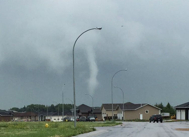 Ryan Andersen sent in this photo Tuesday afternoon showing what appears to be a funnel cloud east of Melfort, Sask.