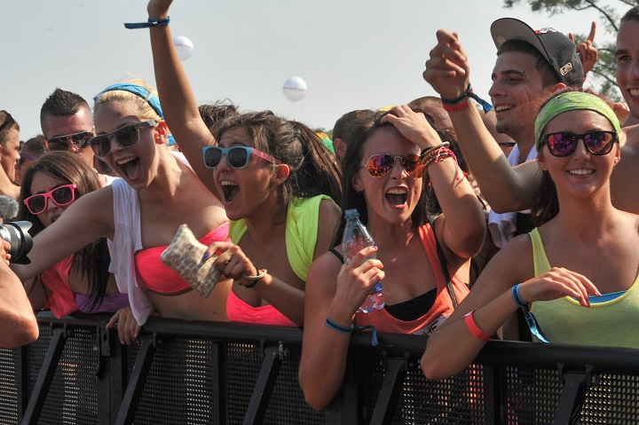 Music fans attend day 1 of the 2012 Veld Music Festival on August 4, 2012 in Toronto, Canada.  (Photo by Sonia Recchia/WireImage).