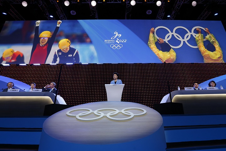 China's Vice Premier Liu Yandong, delivers a speech during Beijing's 2022 Olympic Winter Games bid presentation at the 128th IOC session on July 31, 2015 in Kuala Lumpur, Malaysia. (Photo by Vincent Thian - Pool/Getty Images).