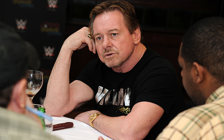 Rowdy Roddy Piper attends the WWE screening of "Legends' House" at Smith & Wollensky on April 15, 2014 in New York City. 