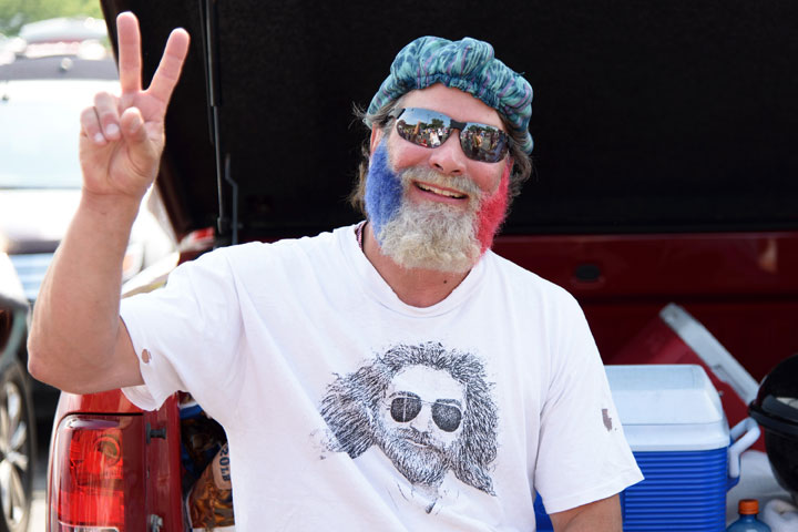 A fan, pictured outside a Grateful Dead concert on July 3, 2015.