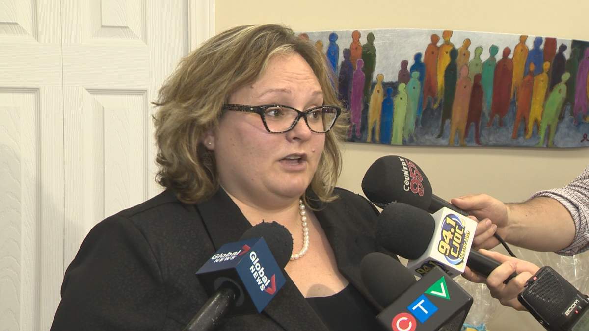 Sarah Hoffman speaks with Lethbridge Media Tuesday afternoon. 