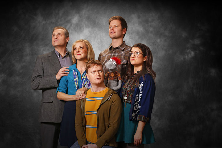 Cast members of the Broadway play 'Hand to God.'.