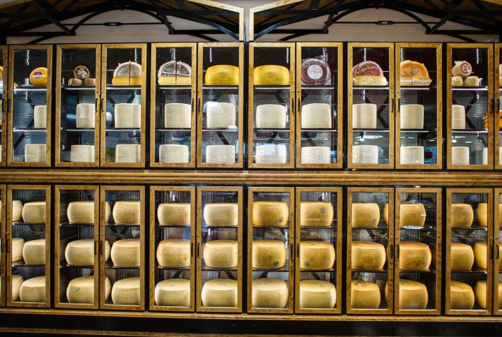 Italian Centre Shop cheese wall