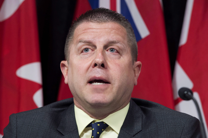 Ontario Ombudsman Andre Marin speaks at a press conference in Toronto on Monday, May 25, 2015. 
