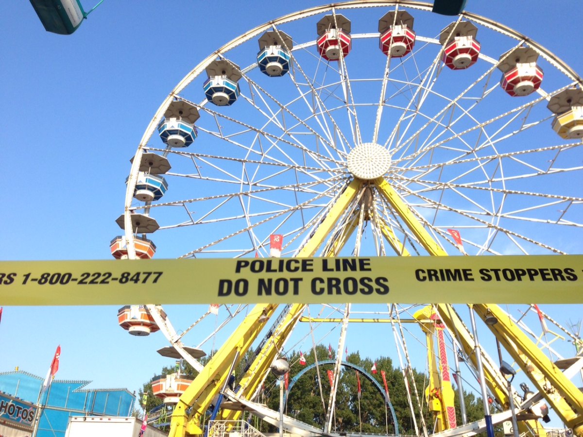 Part of the Calgary Stampede midway remained closed to the public on Thursday, July 9, 2015 as police investigated an overnight stabbing.