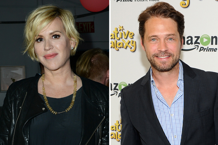 Molly Ringwald, pictured in March 2015, and Jason Priestley, pictured in June 2014.